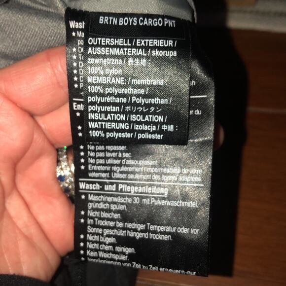 Burton boys, cargo ski snowboard pants black size small 8 yrs - Picture 9 of 9